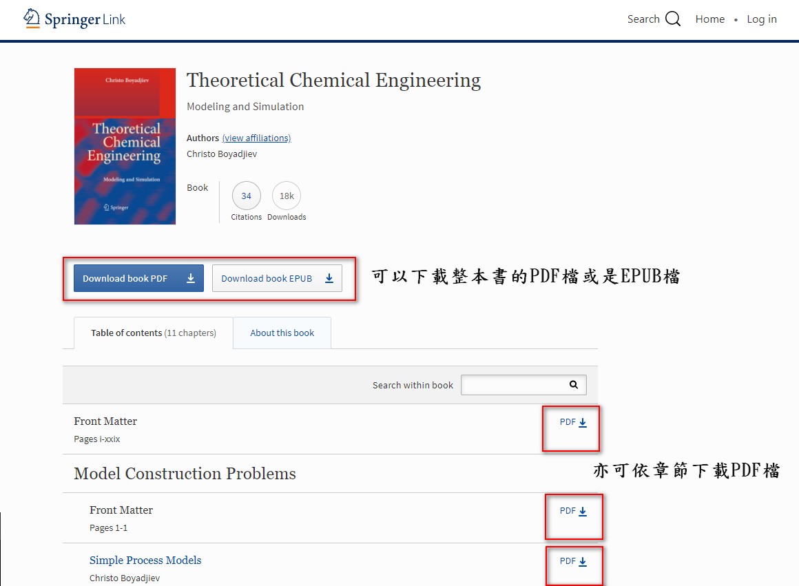 Springer一般电子书页面